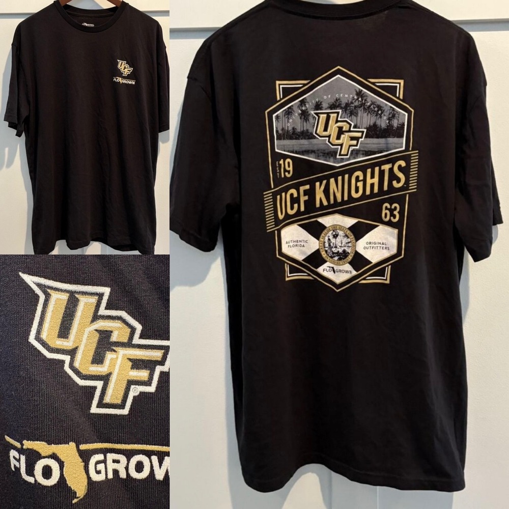 UCF Knights Shirt‎ Mens XL NCAA College Football FloGrown 1963 Tee Authentic
